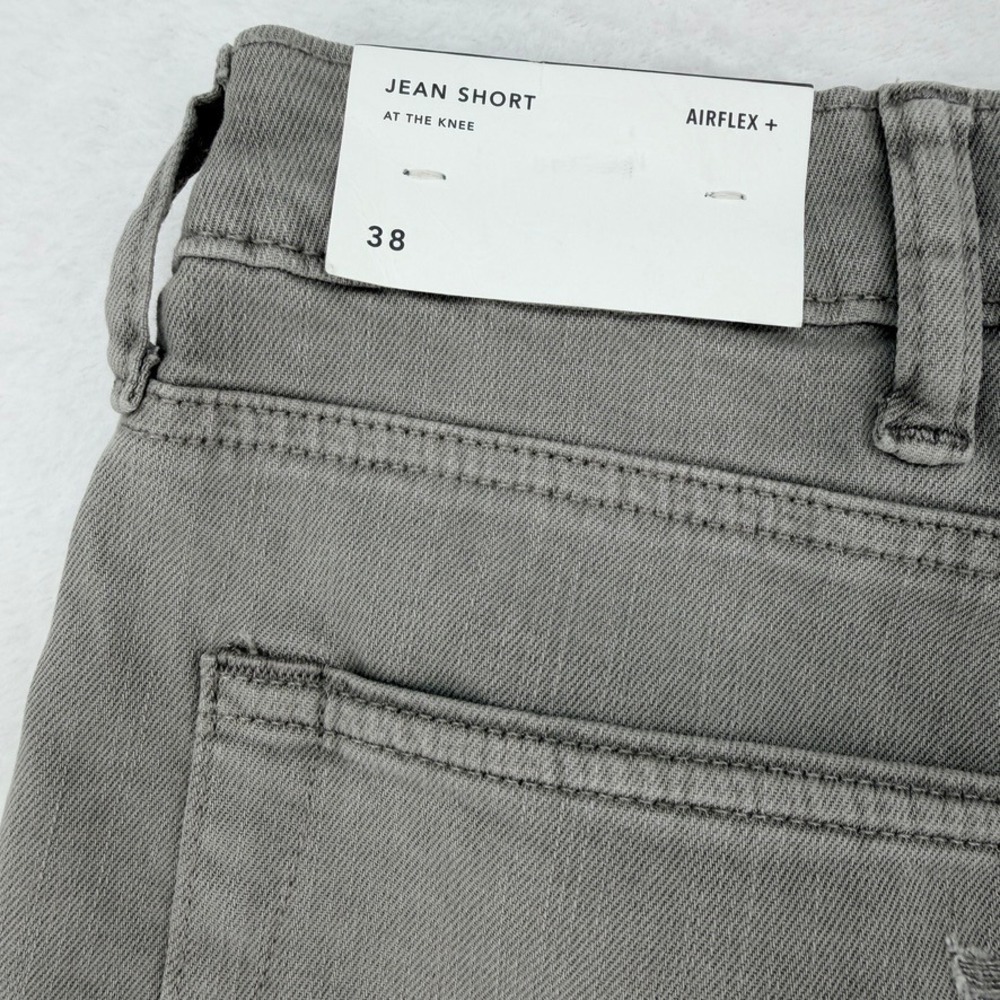 American Eagle AirFlex+ Gray Distressed Jean Shorts 38 NWT - Picture 7 of 13